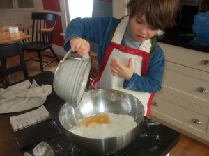 Making Cinnamon-Raisin Scones, Feb. 9, 2011
